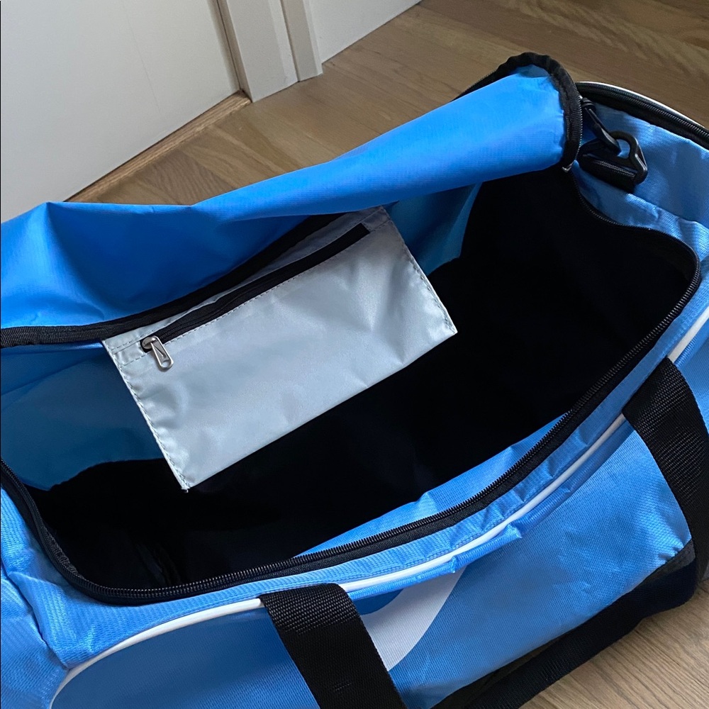 Nike Black and Light Blue Medium Duffel Bag - Picture 4 of 4